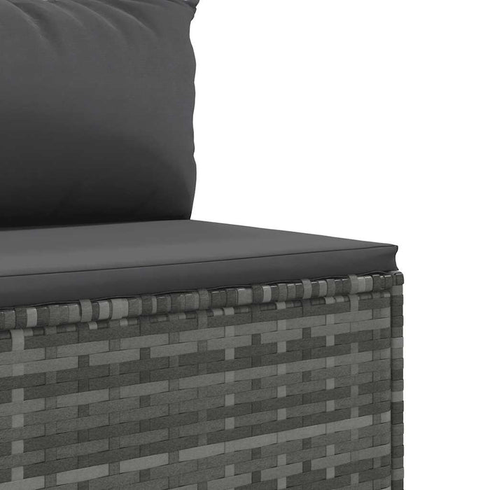 Set mobilier de grădină cu perne, 5 piese, gri, poliratan - WALTI WALTI