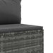 Set mobilier de grădină cu perne, 5 piese, gri, poliratan - WALTI WALTI