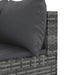 Set mobilier de grădină cu perne, 5 piese, gri, poliratan - WALTI WALTI