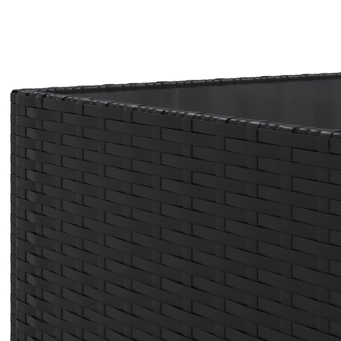 Set mobilier de grădină cu perne, 6 piese, negru, poliratan WALTI