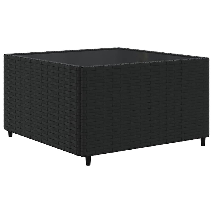 Set mobilier de grădină cu perne, 7 piese, negru, poliratan - WALTI WALTI