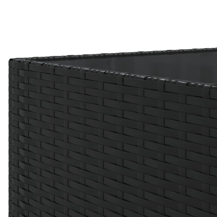 Set mobilier de grădină cu perne, 7 piese, negru, poliratan - WALTI WALTI