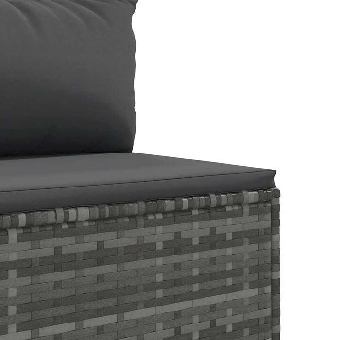 Set mobilier de grădină cu perne, 5 piese, gri, poliratan - WALTI WALTI