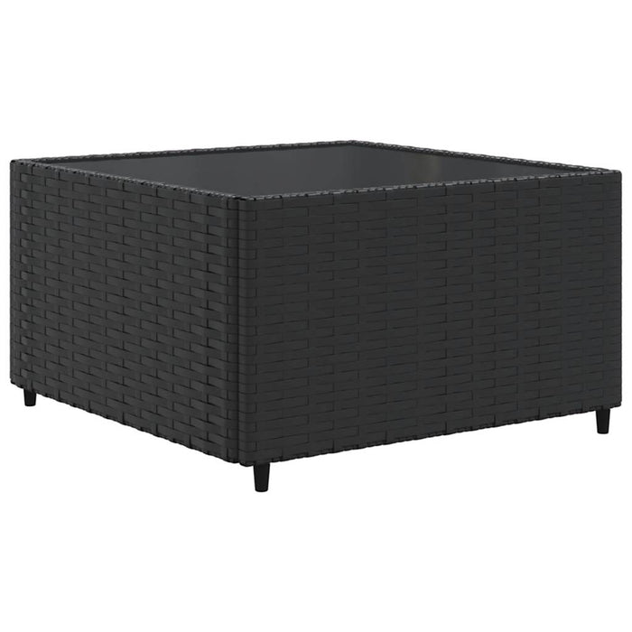 Set mobilier de grădină cu perne, 7 piese, negru, poliratan - WALTI WALTI