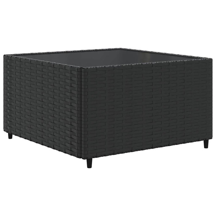 Set mobilier de grădină cu perne, 7 piese, negru, poliratan - WALTI WALTI