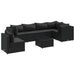 Set mobilier de grădină cu perne, 7 piese, negru, poliratan - WALTI WALTI
