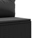Set mobilier de grădină cu perne, 7 piese, negru, poliratan - WALTI WALTI