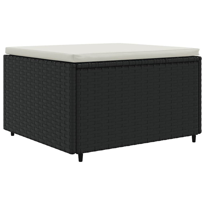 Set mobilier de grădină cu perne, 6 piese, negru, poliratan - WALTI WALTI