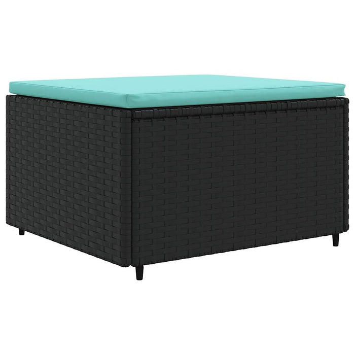 Set mobilier de grădină cu perne, 6 piese, negru, poliratan - WALTI WALTI