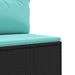 Set mobilier de grădină cu perne, 6 piese, negru, poliratan - WALTI WALTI