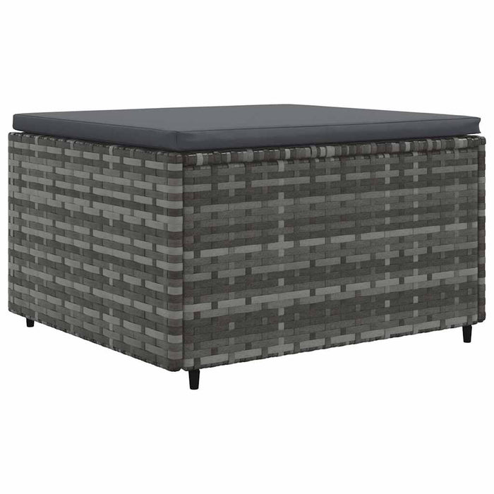 Set mobilier de grădină cu perne, 7 piese, gri, poliratan - WALTI WALTI