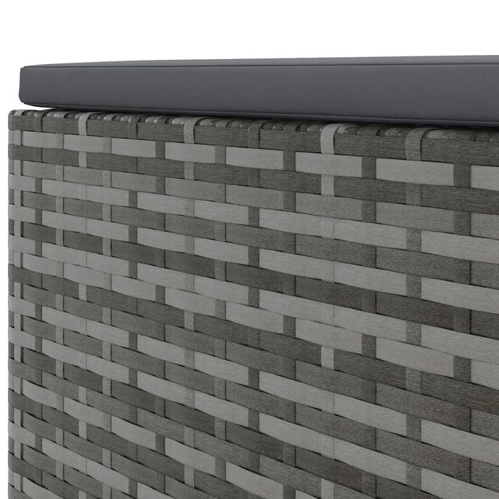 Set mobilier de grădină cu perne, 7 piese, gri, poliratan - WALTI WALTI