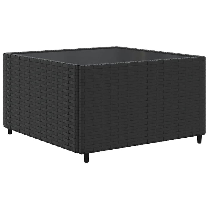 Set mobilier de grădină cu perne, 7 piese, negru, poliratan - WALTI WALTI