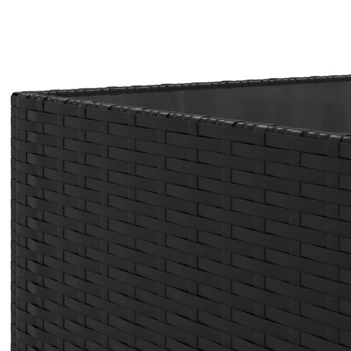 Set mobilier de grădină cu perne, 7 piese, negru, poliratan - WALTI WALTI