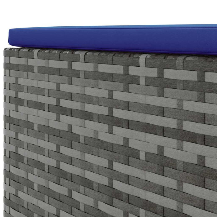 Set mobilier de grădină cu perne, 7 piese, gri, poliratan - WALTI WALTI