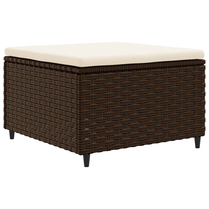Set mobilier de grădină cu perne, 7 piese, maro, poliratan - WALTI WALTI