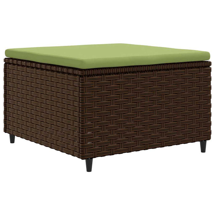 Set mobilier de grădină cu perne, 7 piese, maro, poliratan - WALTI WALTI