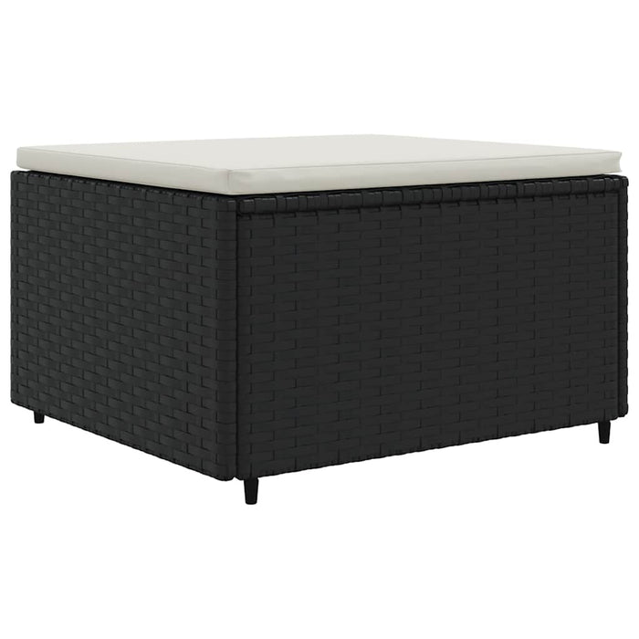 Set mobilier de grădină cu perne, 8 piese, negru, poliratan - WALTI WALTI