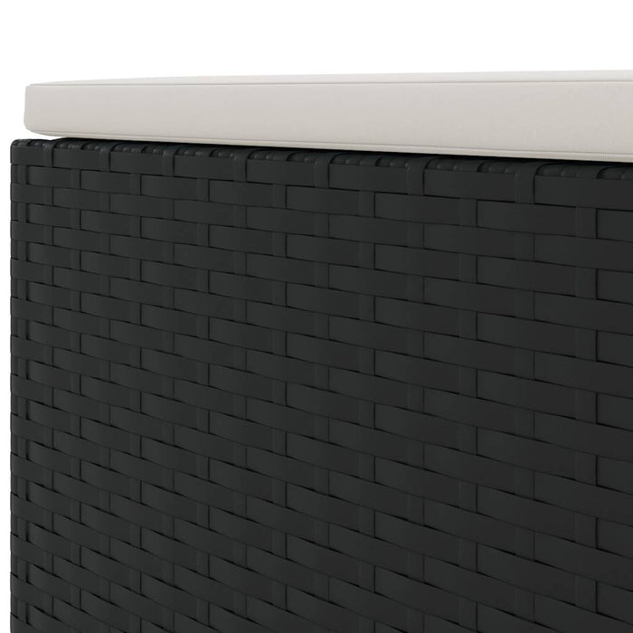 Set mobilier de grădină cu perne, 8 piese, negru, poliratan - WALTI WALTI