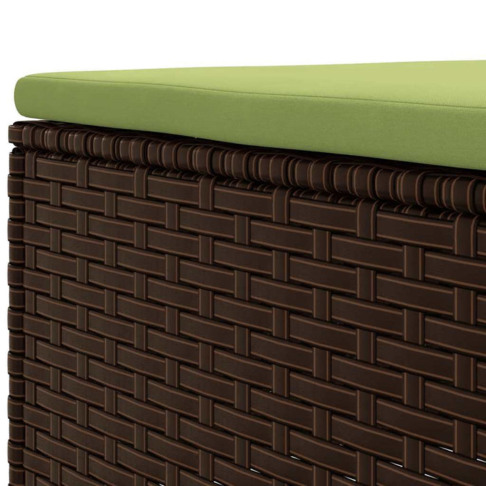Set mobilier de grădină cu perne, 8 piese, maro, poliratan WALTI