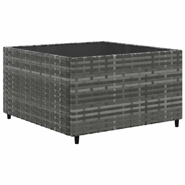 Set mobilier de grădină cu perne, 8 piese, gri, poliratan WALTI