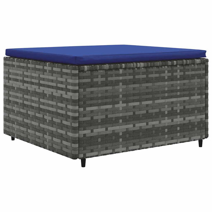 Set mobilier de grădină cu perne, 8 piese, gri, poliratan WALTI