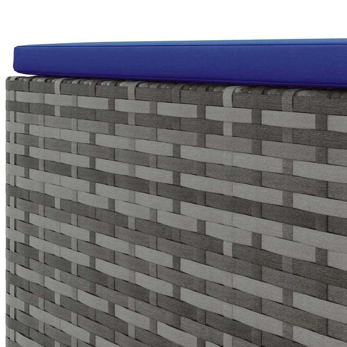 Set mobilier de grădină cu perne, 8 piese, gri, poliratan WALTI
