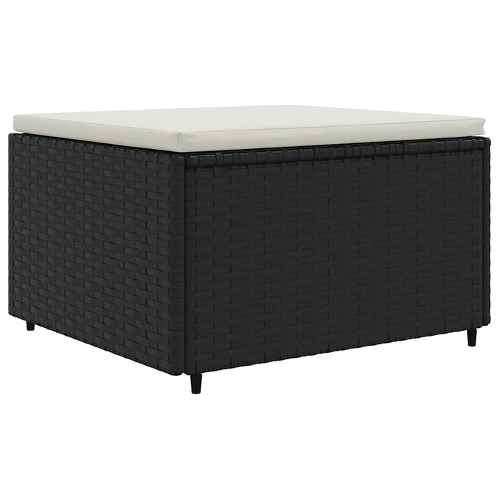 Set mobilier de grădină cu perne, 6 piese, negru, poliratan - WALTI WALTI
