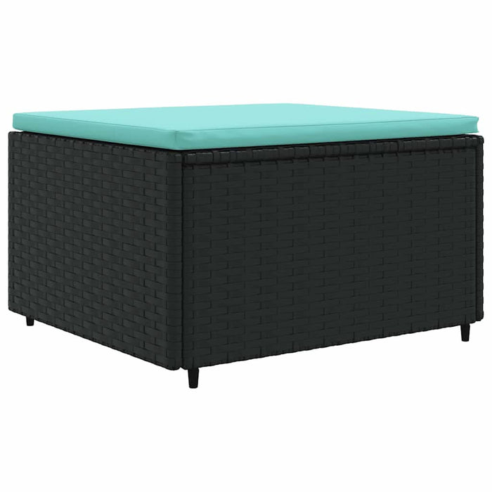 Set mobilier de grădină cu perne, 6 piese, negru, poliratan - WALTI WALTI