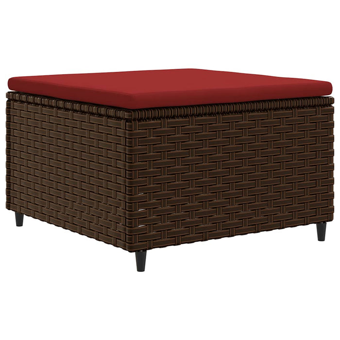 Set mobilier de grădină cu perne, 6 piese, maro, poliratan WALTI