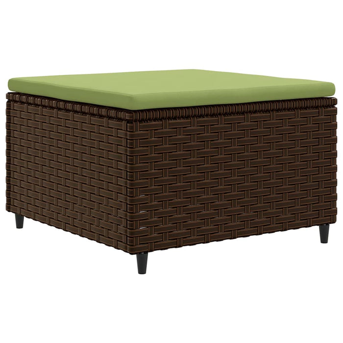 Set mobilier de grădină cu perne, 6 piese, maro, poliratan WALTI