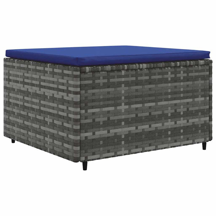 Set mobilier de grădină cu perne, 6 piese, gri, poliratan - WALTI WALTI
