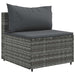 Set mobilier de grădină cu perne, 9 piese, gri, poliratan - WALTI WALTI