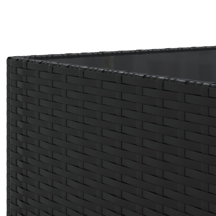 Set mobilier de grădină cu perne, 10 piese, negru, poliratan - WALTI WALTI