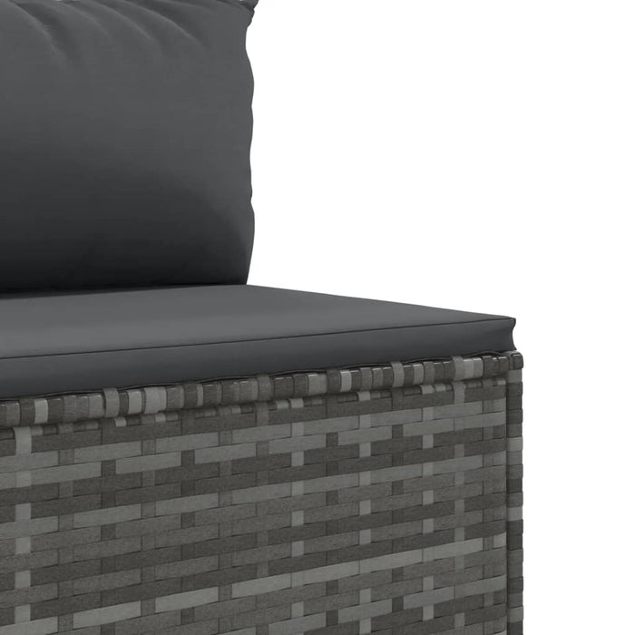 Set mobilier de grădină cu perne, 10 piese, gri, poliratan - WALTI WALTI