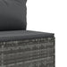 Set mobilier de grădină cu perne, 10 piese, gri, poliratan - WALTI WALTI