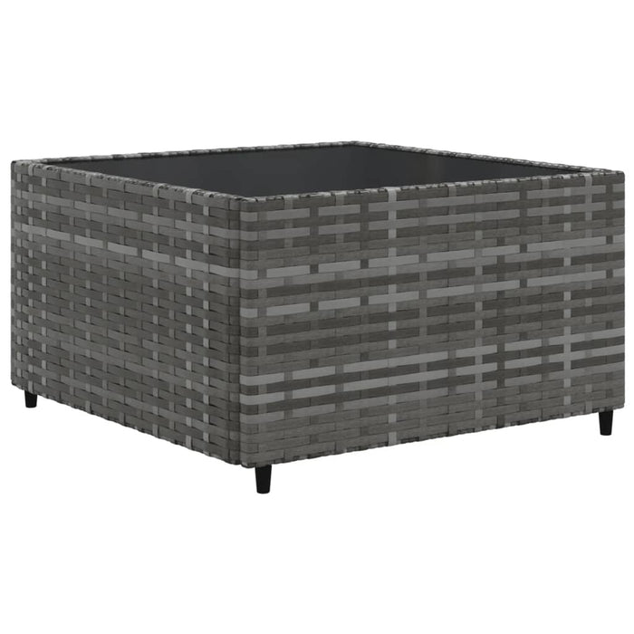 Set mobilier de grădină cu perne, 11 piese, gri, poliratan - WALTI WALTI