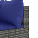 Set mobilier de grădină cu perne, 10 piese, gri, poliratan - WALTI WALTI