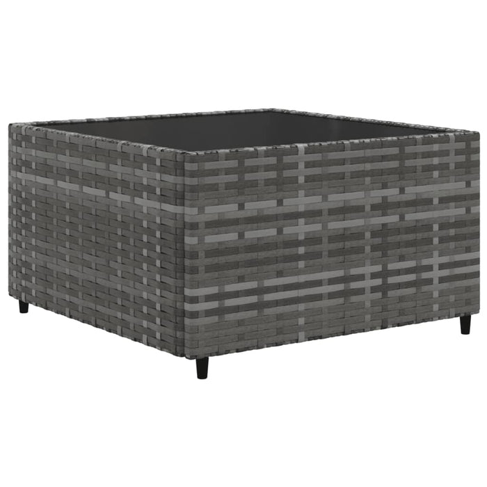 Set mobilier de grădină cu perne, 10 piese, gri, poliratan - WALTI WALTI
