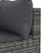 Set mobilier de grădină cu perne, 10 piese, gri, poliratan - WALTI WALTI