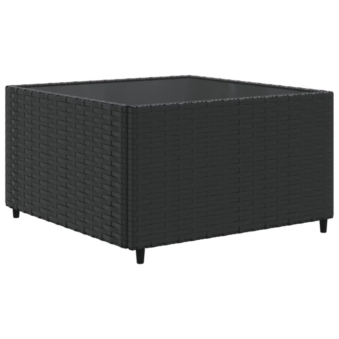 Set canapele de grădină cu perne, 10 piese, negru, poliratan - WALTI WALTI
