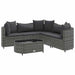 Set mobilier grădină cu perne, 6 piese, gri, poliratan - WALTI WALTI