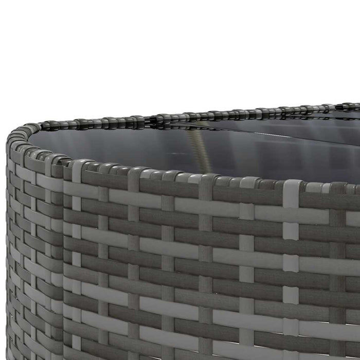 Set mobilier grădină cu perne, 6 piese, gri, poliratan - WALTI WALTI