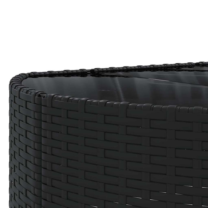 Set mobilier de grădină cu perne, 6 piese, negru, poliratan - WALTI WALTI