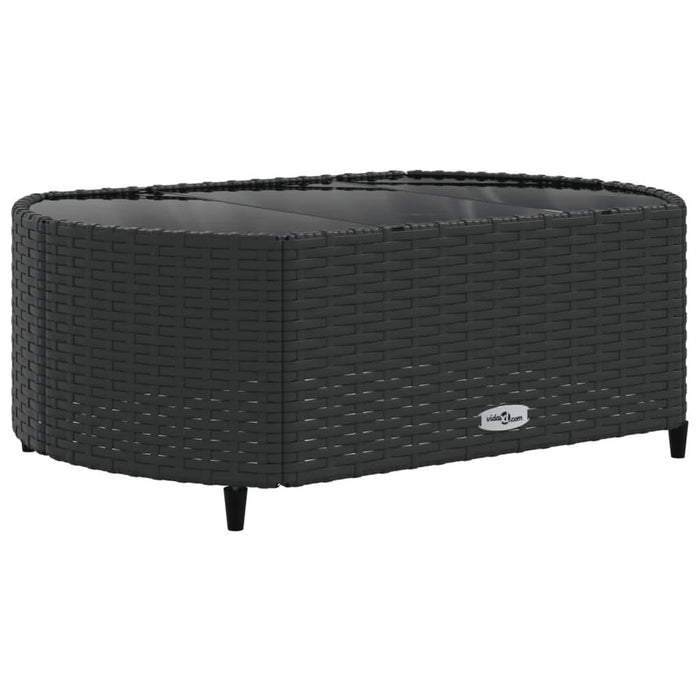 Set canapele de grădină cu perne, 10 piese, negru, poliratan - WALTI WALTI