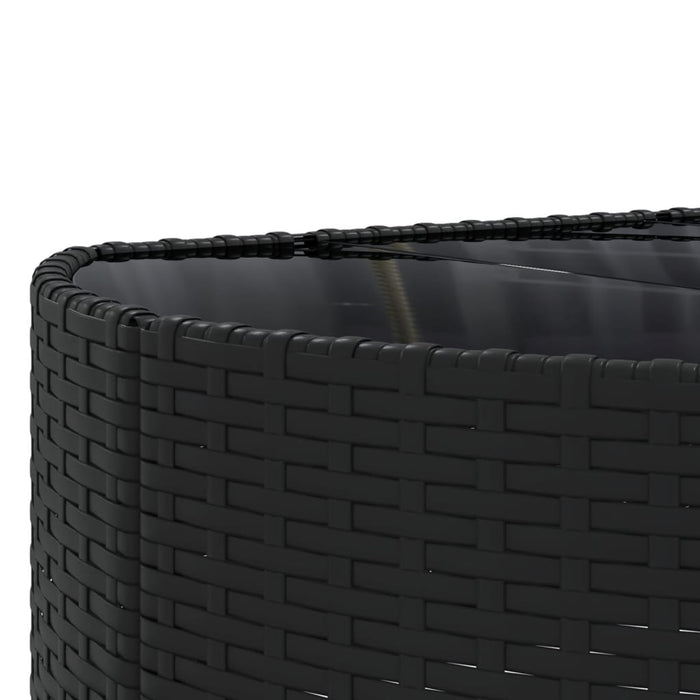 Set canapele de grădină cu perne, 10 piese, negru, poliratan - WALTI WALTI