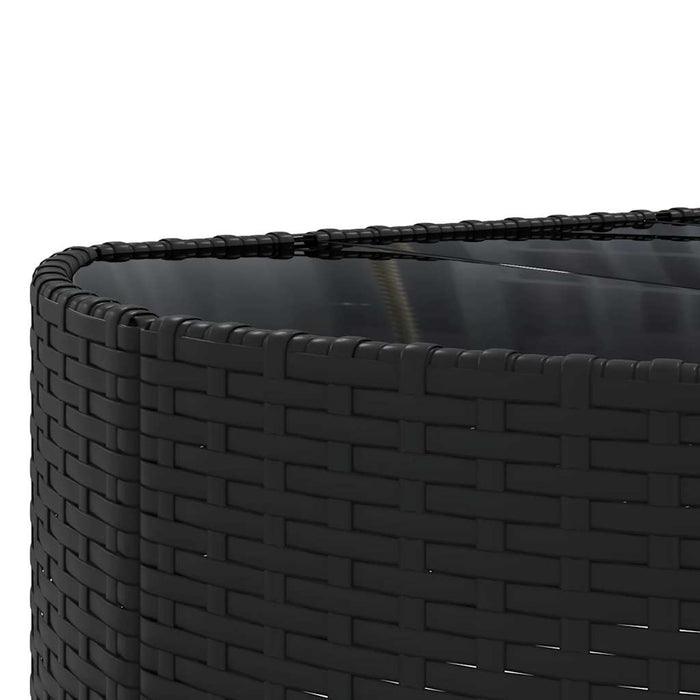 Set mobilier de grădină cu perne, 6 piese, negru, poliratan - WALTI WALTI