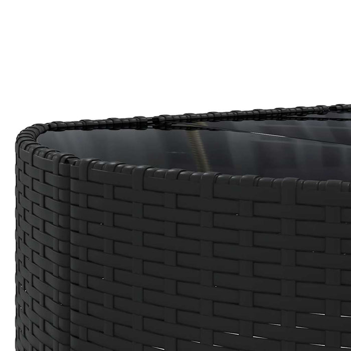 Set mobilier de grădină cu perne, 6 piese, negru, poliratan - WALTI WALTI