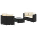 Set mobilier de grădină cu perne, 5 piese, negru, poliratan - WALTI WALTI