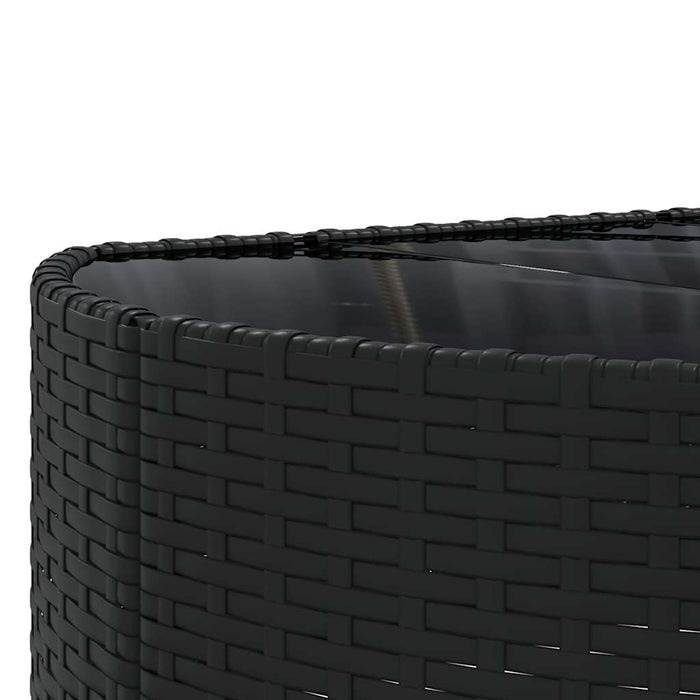 Set mobilier de grădină cu perne, 5 piese, negru, poliratan - WALTI WALTI